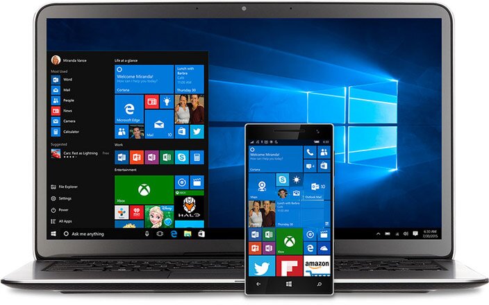 Microsoft свяжет мобильные устройства c ПК на ОС Windows 10?
